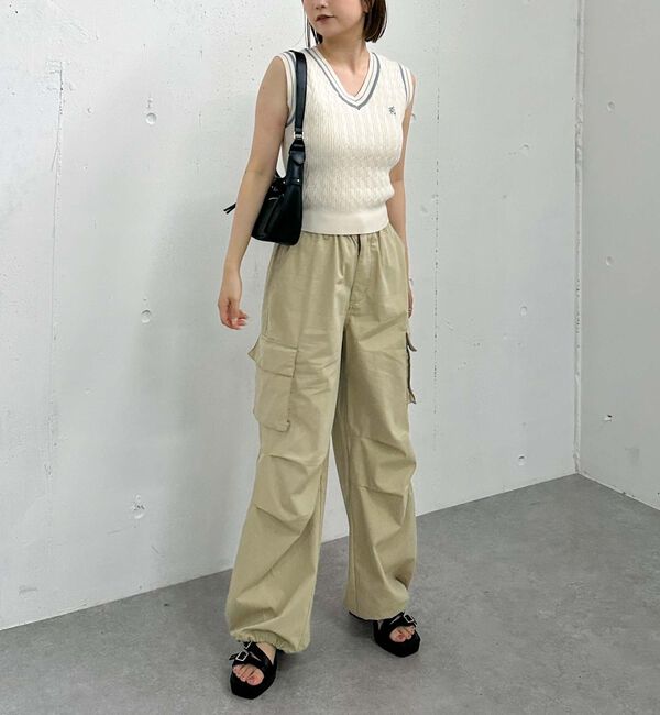 archives「ロゴ刺繍ラインケーブルニットベスト」|ニット・セーター|