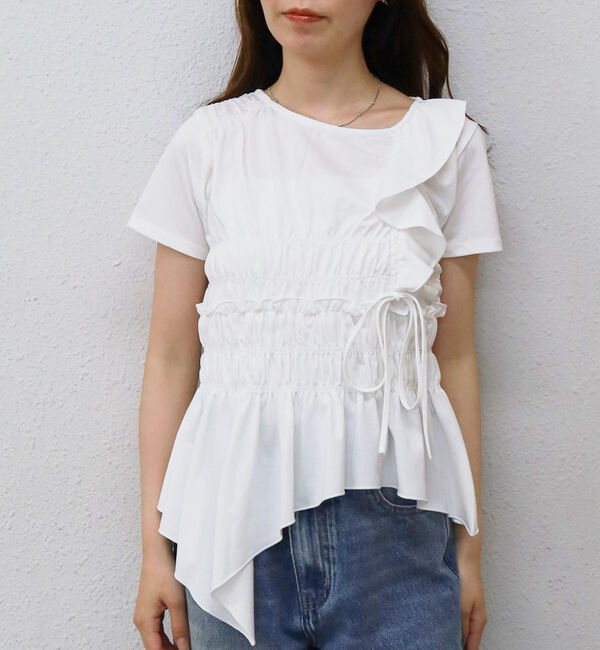 archives「アシメギャザーフリルＴＥＥ」|Tシャツ・カットソー|