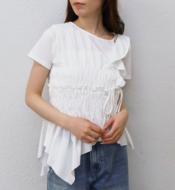 archives「アシメギャザーフリルＴＥＥ」|Tシャツ・カットソー|