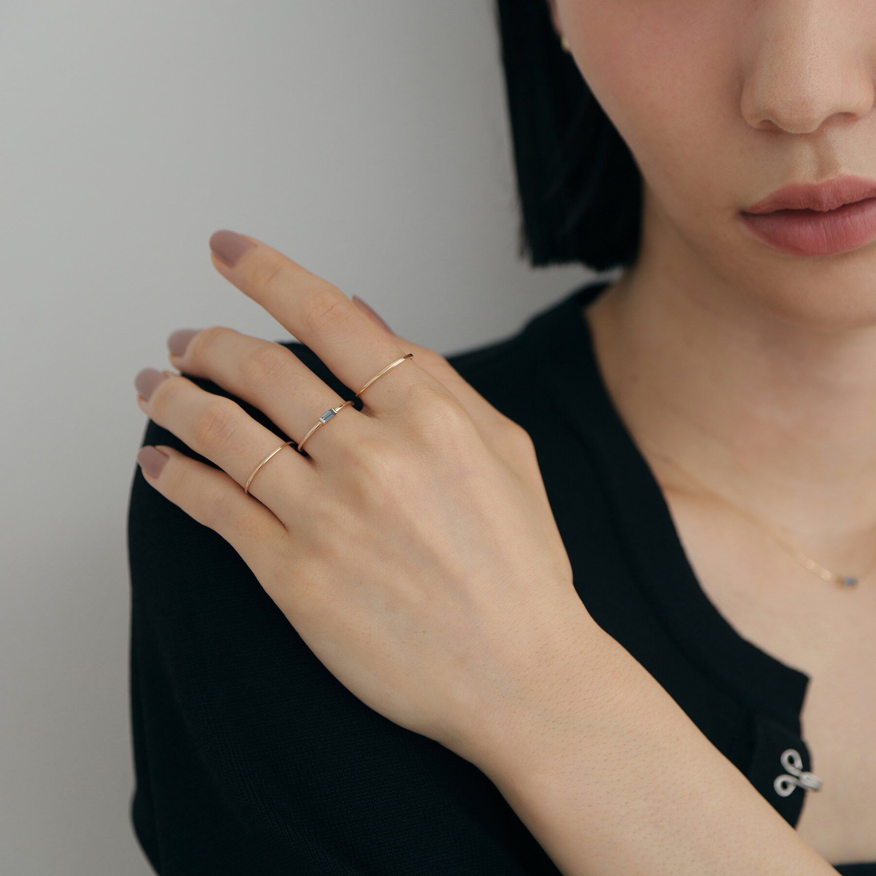 COCOSHNIK ONKITSCH「K10ブルートパーズ バケットカットリング」|リング|