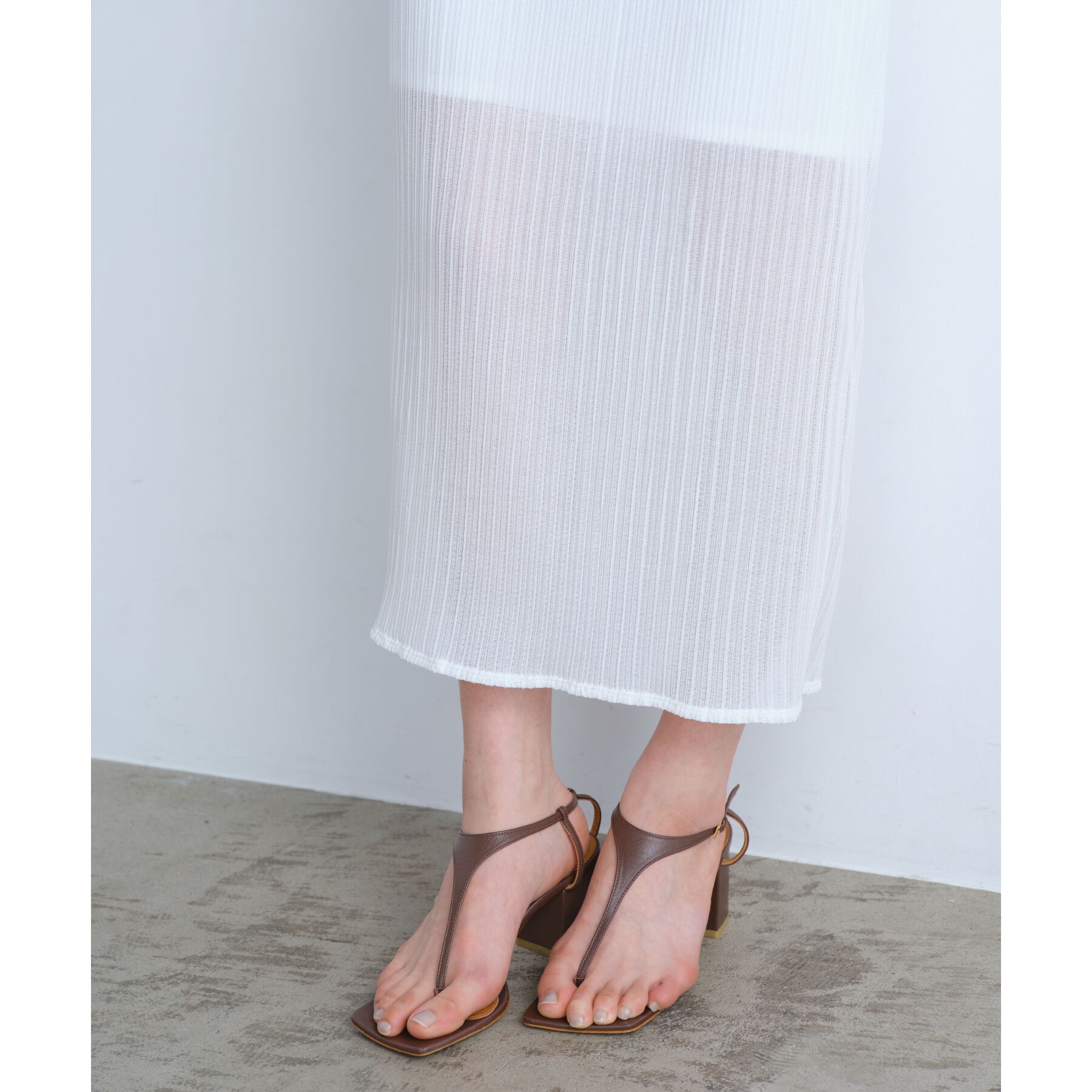 CODE A「sheer pleats skirt」|スカート|