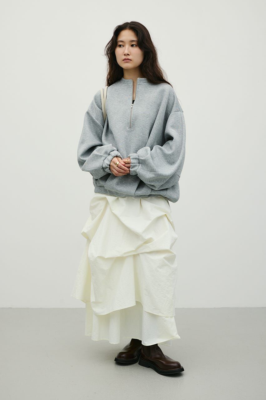 STYLEMIXER「フロントジップダンボールスウェット」|Tシャツ・カットソー|