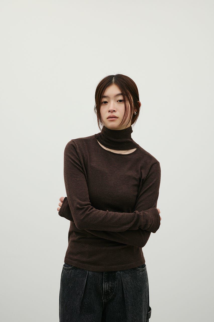 STYLEMIXER「ウォッシャブル2WAYハイネックニット」|ニット・セーター|
