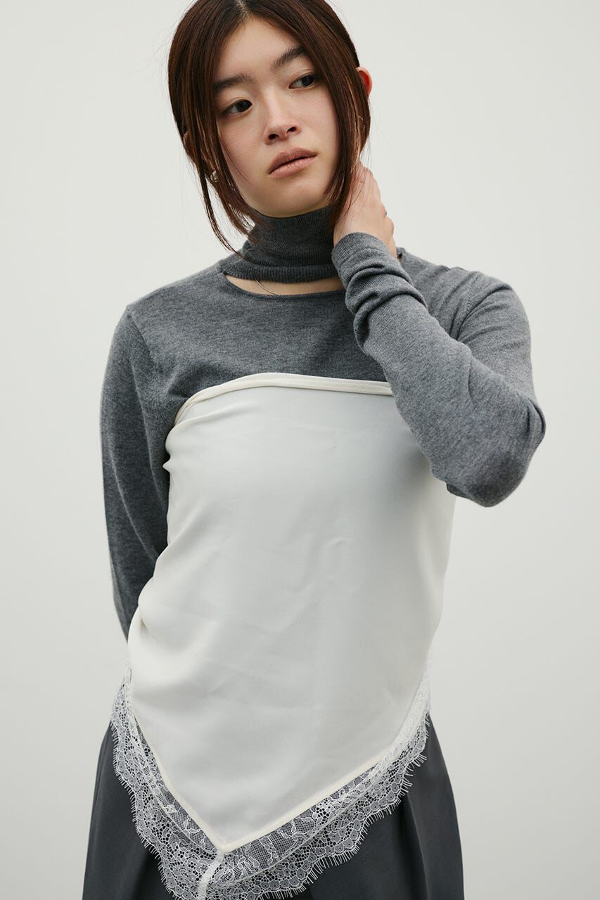 STYLEMIXER「ウォッシャブル2WAYハイネックニット」|ニット・セーター|GRY