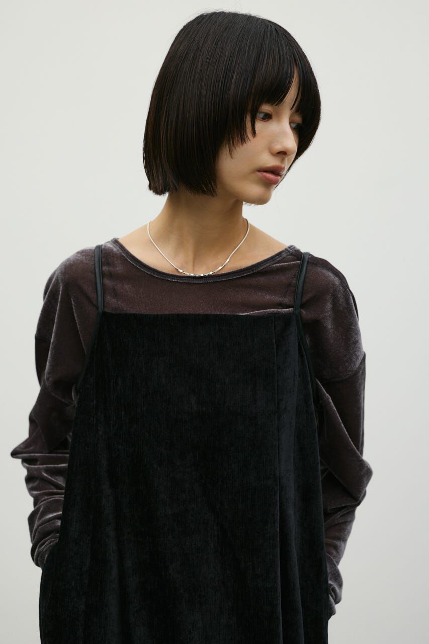STYLEMIXER「パイピングベロアキャミワンピース」|ワンピース|