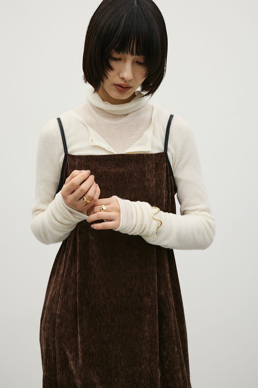 STYLEMIXER「パイピングベロアキャミワンピース」|ワンピース|