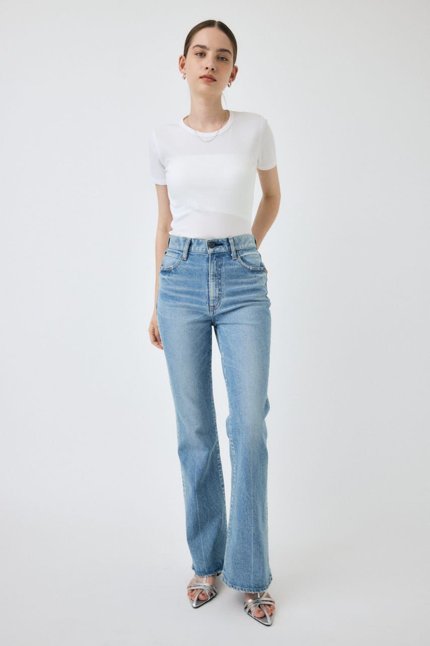 MOUSSY「MVS L/BLU FLARE」|デニム|
