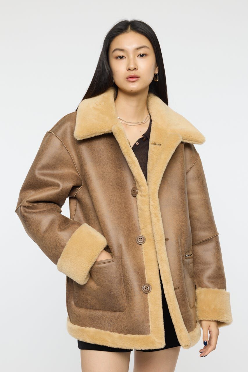 MOUSSY「SHEARLING OVER MIDDLE ジャケット」|その他|BRN