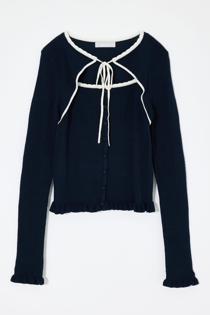MOUSSY「BOW DESIGN LAYERED ニット」|ニット・セーター|
