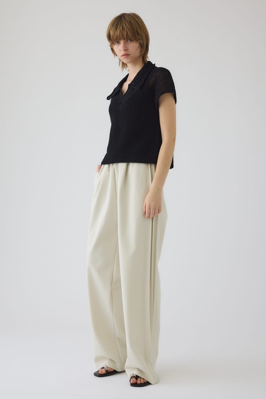 RIM.ARK 「Linen mix open collar tops」|ニット・セーター|