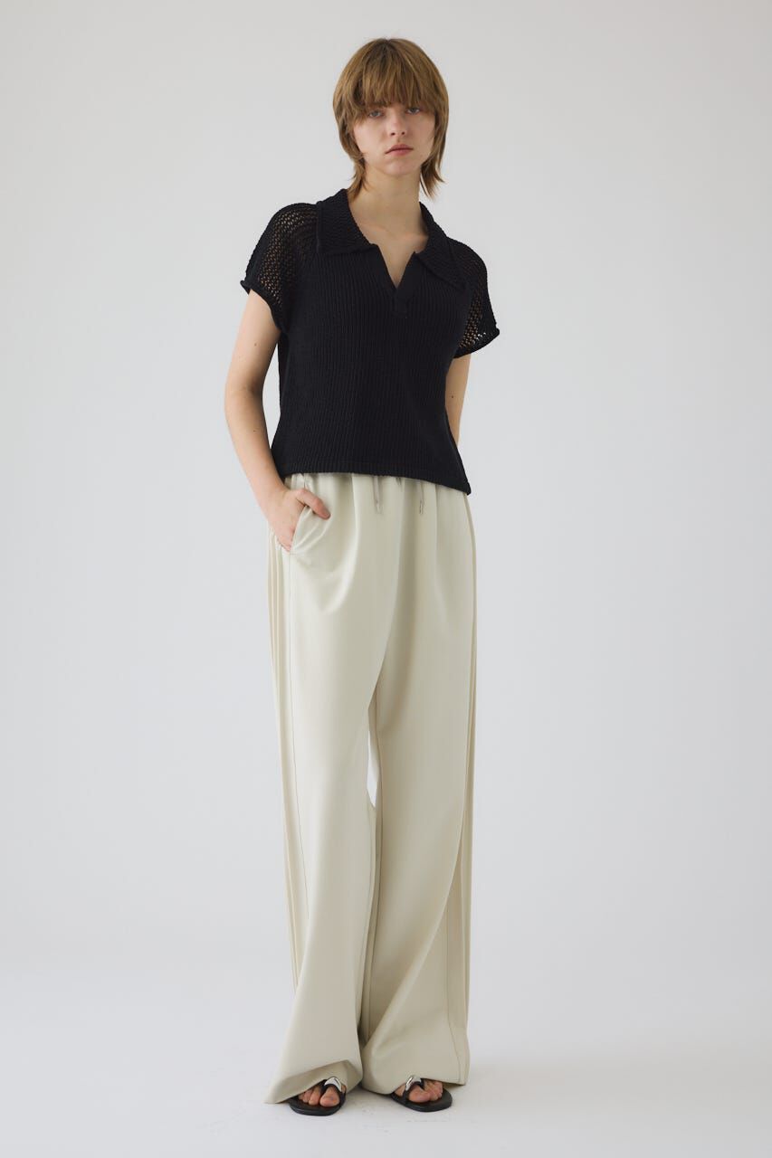 RIM.ARK 「Linen mix open collar tops」|ニット・セーター|