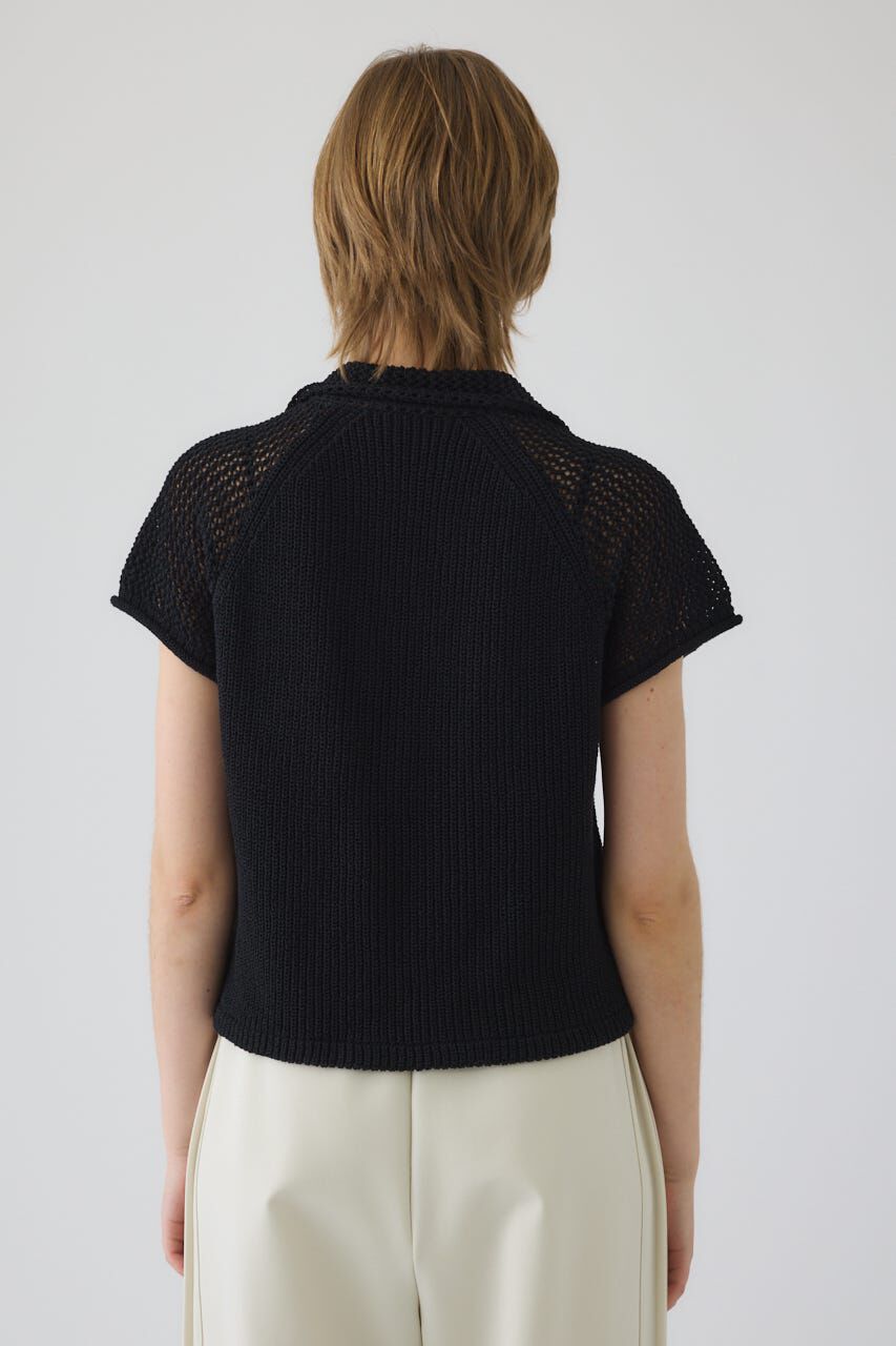 RIM.ARK 「Linen mix open collar tops」|ニット・セーター|