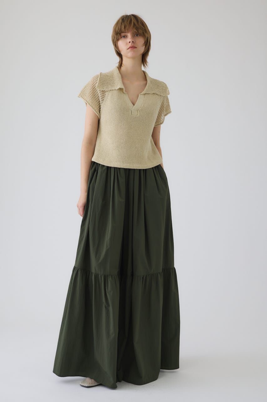 RIM.ARK 「Linen mix open collar tops」|ニット・セーター|