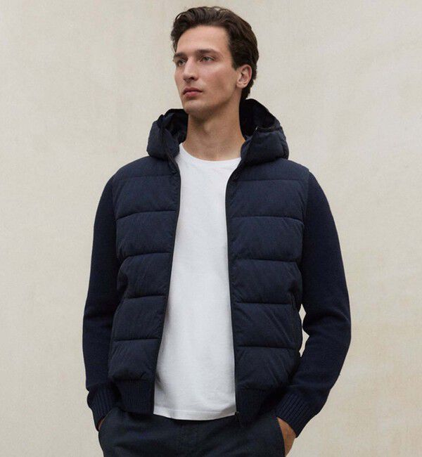 ECOALF「DENALI NEO ジャケット / BALE HYBRID MAN」|ブルゾン・スタジャン|ネイビー