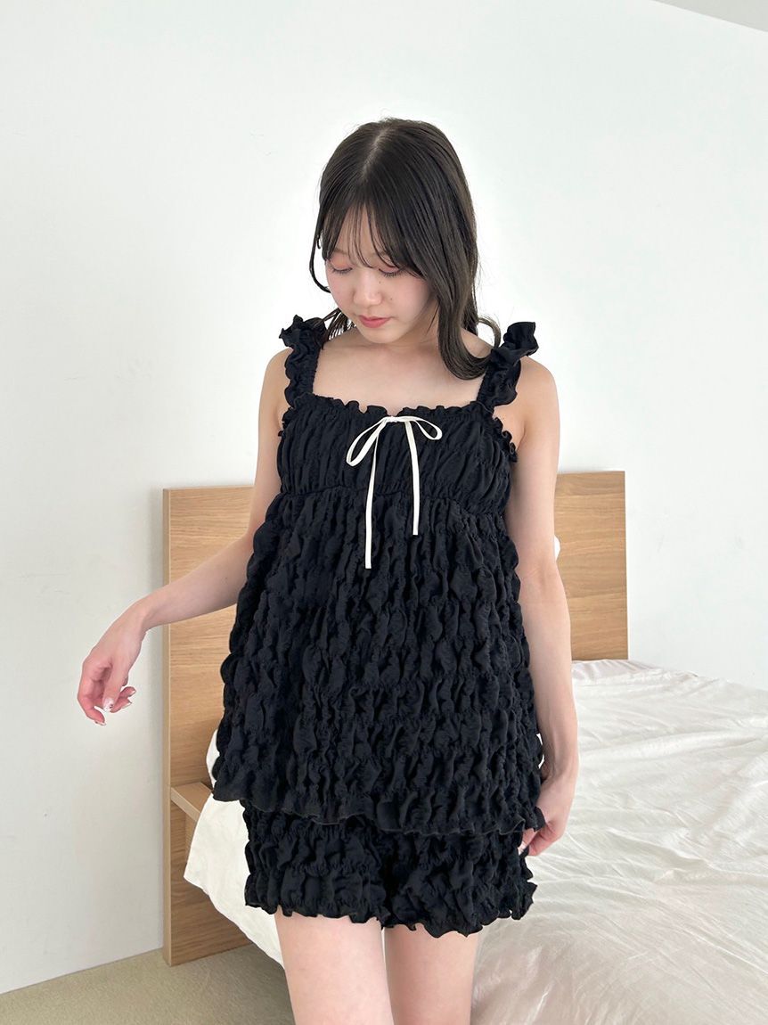 SNIDEL HOME「シャーリングショートパンツ」|ルームウェア|