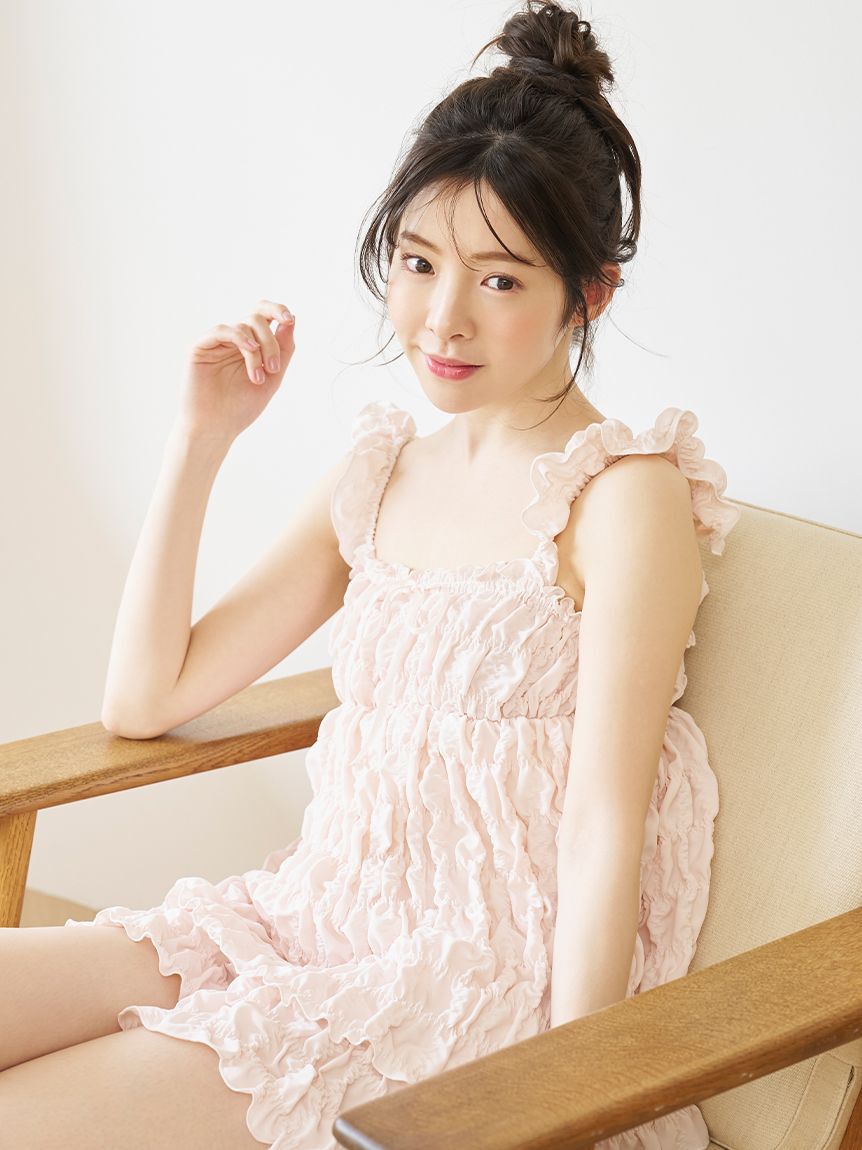 SNIDEL HOME「シャーリングショートパンツ」|ルームウェア|