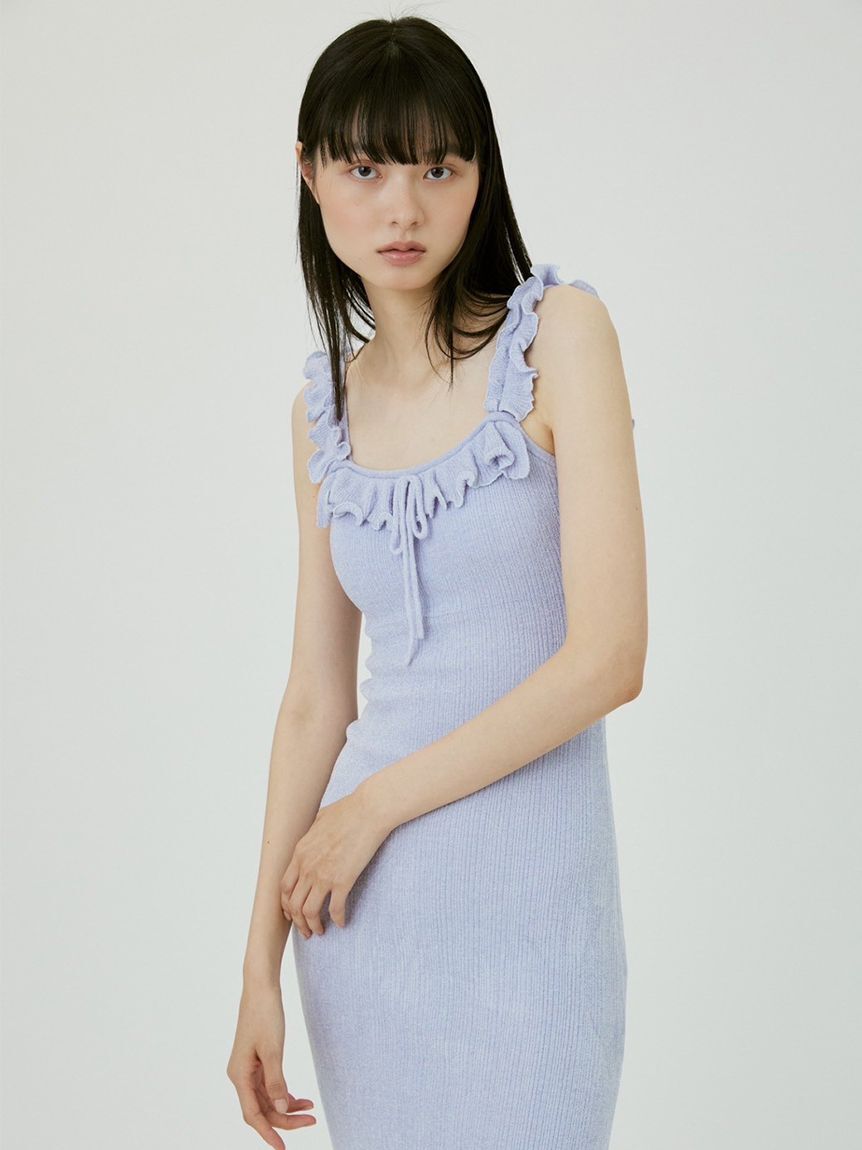 SNIDEL HOME「【SorbetTouch Cool】【接触冷感】フリルニットワンピース」|ルームウェア|