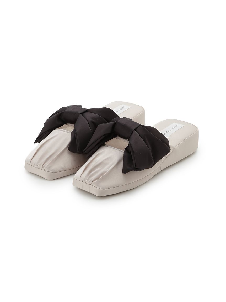 SNIDEL HOME「リボンスリッパ」|ルームシューズ|BLK