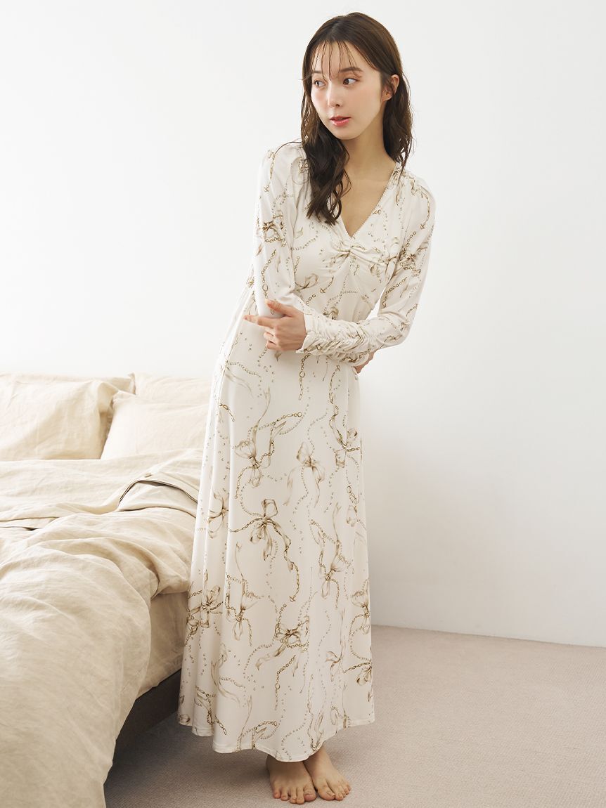 SNIDEL HOME「リボンチェーンカップインワンピース」|ルームウェア|