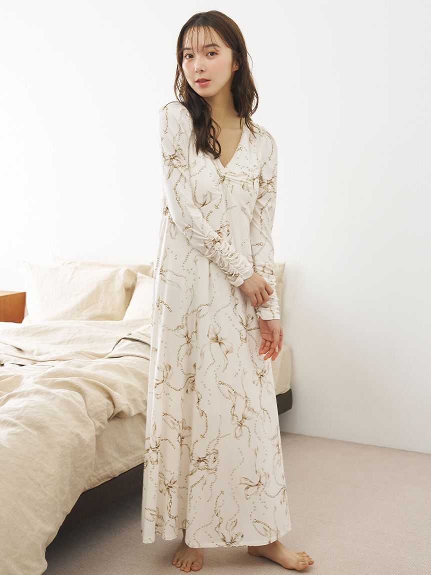 SNIDEL HOME「リボンチェーンカップインワンピース」|ルームウェア|