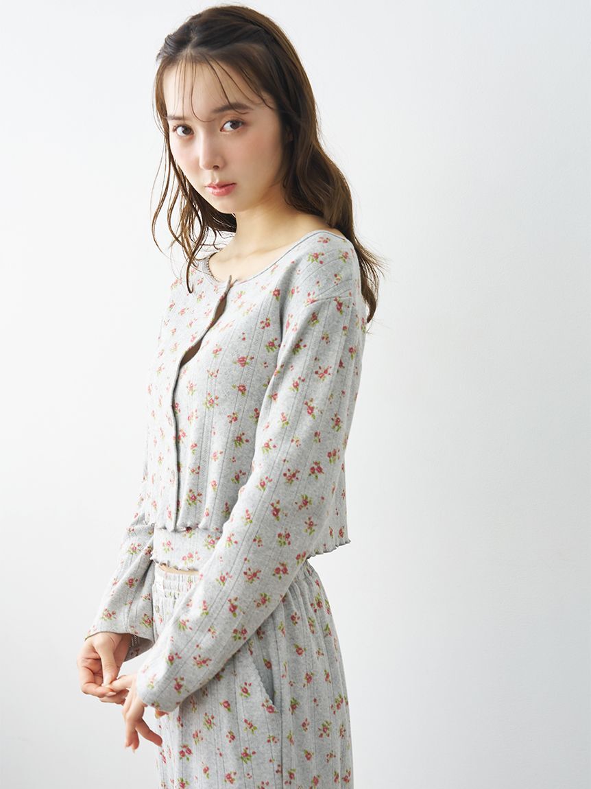 SNIDEL HOME「ポインテールプリントカーディガン」|ルームウェア|