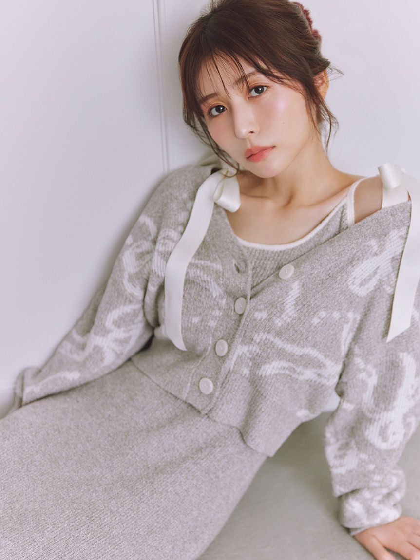 SNIDEL HOME「【Milky】リボンデザインカップインワンピース」|ルームウェア|