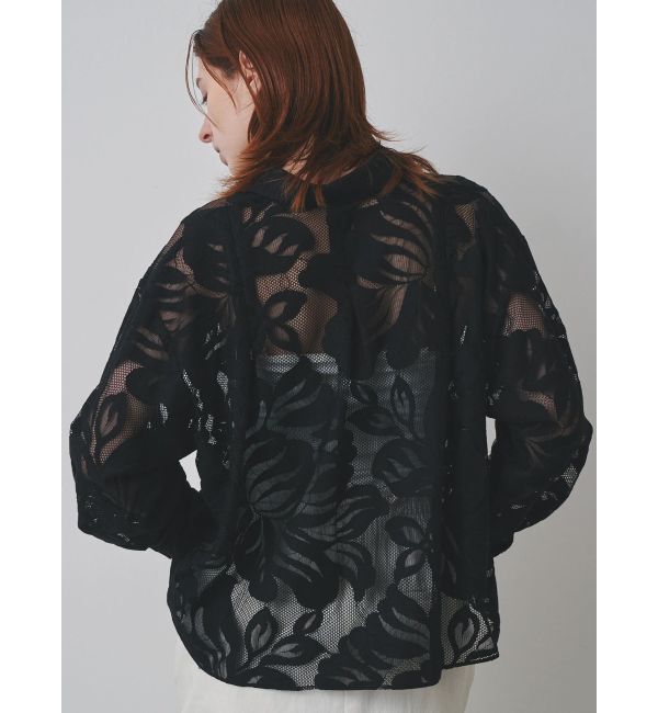 ELENDEEK「LEAVES PATTERN LACE SH」|シャツ・ブラウス|