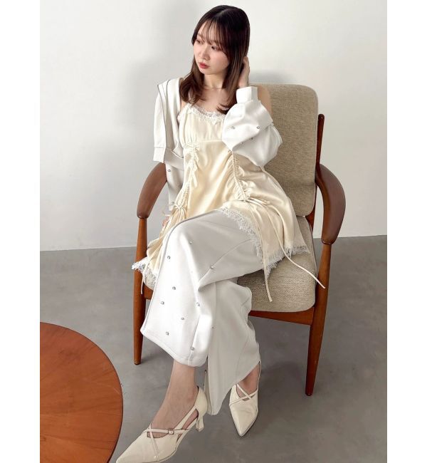 dazzlin「イレヘムギャザーサテンキャミソール」|キャミソール|