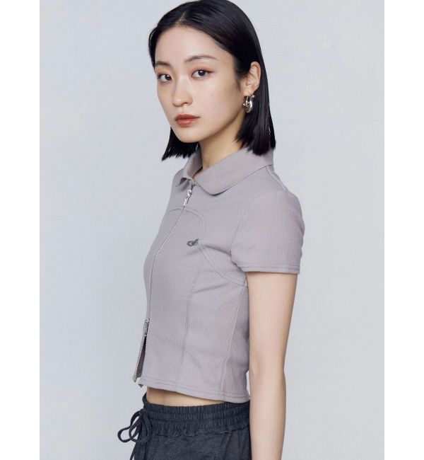 EMODA「リブカッティングショートスリーブトップ」|Tシャツ・カットソー|