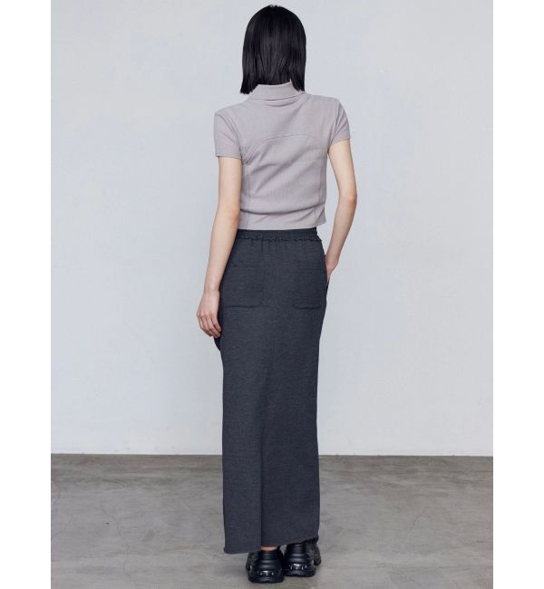 EMODA「リブカッティングショートスリーブトップ」|Tシャツ・カットソー|