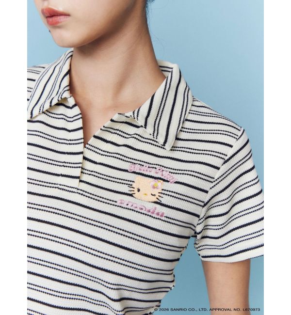 EMODA「【日焼けHello Kitty&times;EMODA】SKIPPER HALF SLEEVE TOP」|Tシャツ・カットソー|