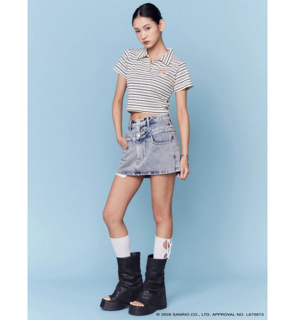EMODA「【日焼けHello Kitty&times;EMODA】SKIPPER HALF SLEEVE TOP」|Tシャツ・カットソー|