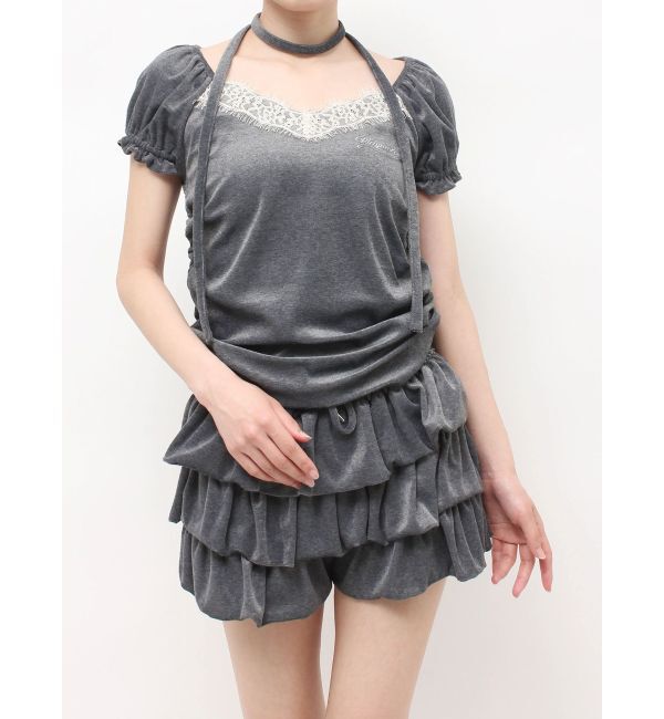 jouetie「レースベロアトップス」|Tシャツ・カットソー|