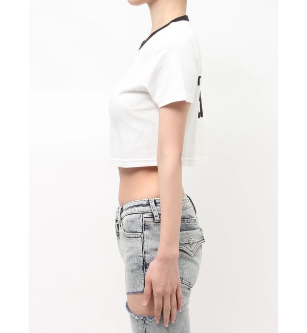 GYDA「Square gydaバイカラーショートTシャツ」|Tシャツ・カットソー|