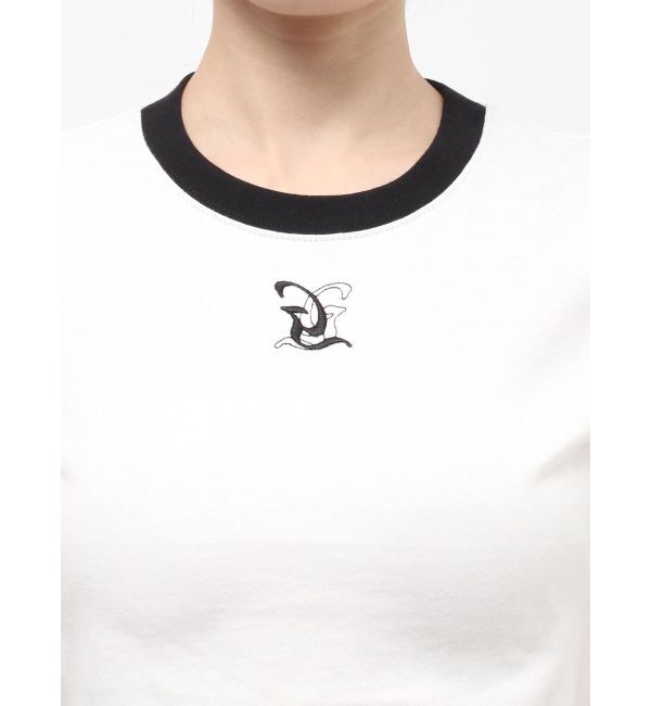 GYDA「Square gydaバイカラーショートTシャツ」|Tシャツ・カットソー|