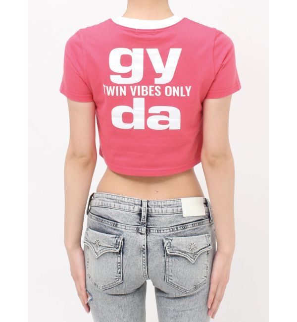 GYDA「Square gydaバイカラーショートTシャツ」|Tシャツ・カットソー|