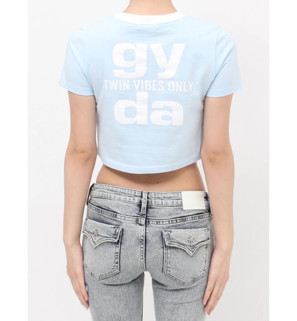 GYDA「Square gydaバイカラーショートTシャツ」|Tシャツ・カットソー|