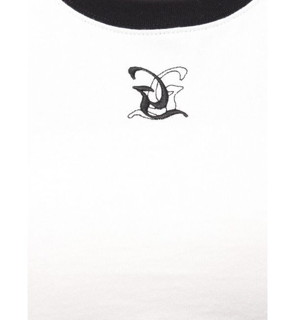 GYDA「Square gydaバイカラーショートTシャツ」|Tシャツ・カットソー|