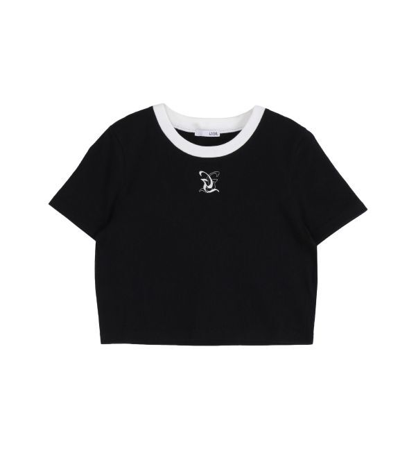 GYDA「Square gydaバイカラーショートTシャツ」|Tシャツ・カットソー|