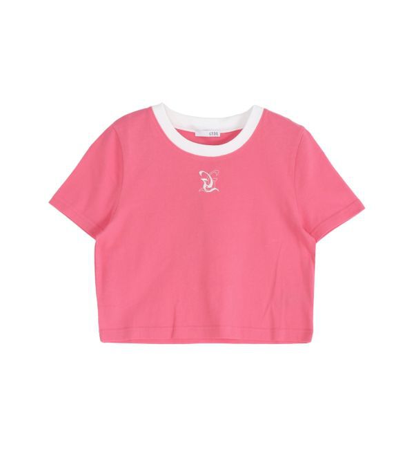 GYDA「Square gydaバイカラーショートTシャツ」|Tシャツ・カットソー|