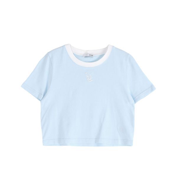 GYDA「Square gydaバイカラーショートTシャツ」|Tシャツ・カットソー|