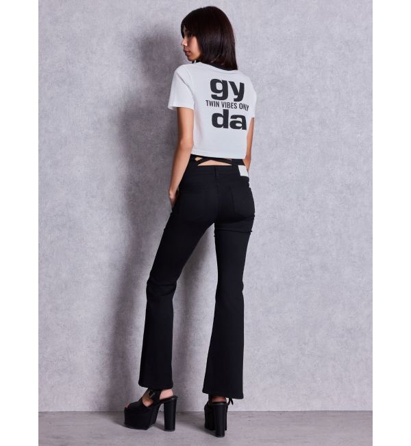 GYDA「Square gydaバイカラーショートTシャツ」|Tシャツ・カットソー|