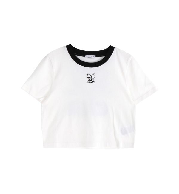 GYDA「Square gydaバイカラーショートTシャツ」|Tシャツ・カットソー|