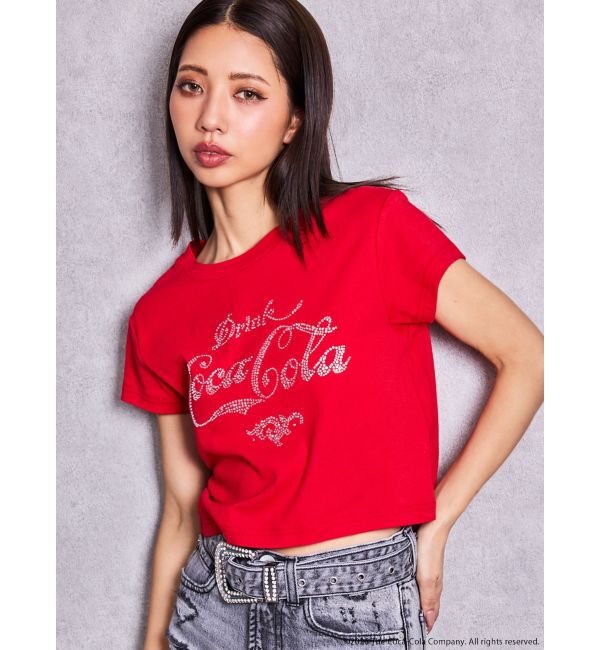 GYDA「Coca-Cola bijou Tシャツ」|Tシャツ・カットソー|レッド