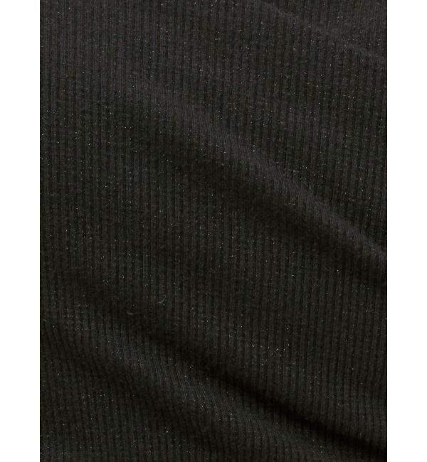 GYDA「ラメテレコハーフスリーブカシュクールオフショルショートTOPS」|Tシャツ・カットソー|