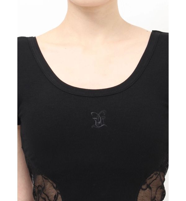 GYDA「OVERLAP Gサイドレースショートトップス」|Tシャツ・カットソー|
