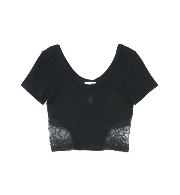 GYDA「OVERLAP Gサイドレースショートトップス」|Tシャツ・カットソー|