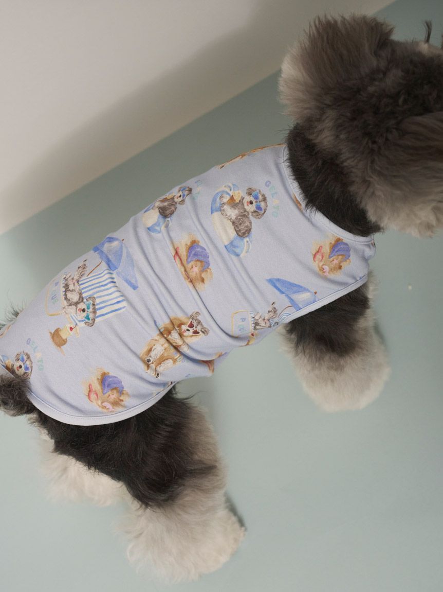  GELATO PIQUE CAT&DOG「【CAT&DOG】【接触冷感】 ビーチ シュナウザー柄Coolingプルオーバー」|その他|