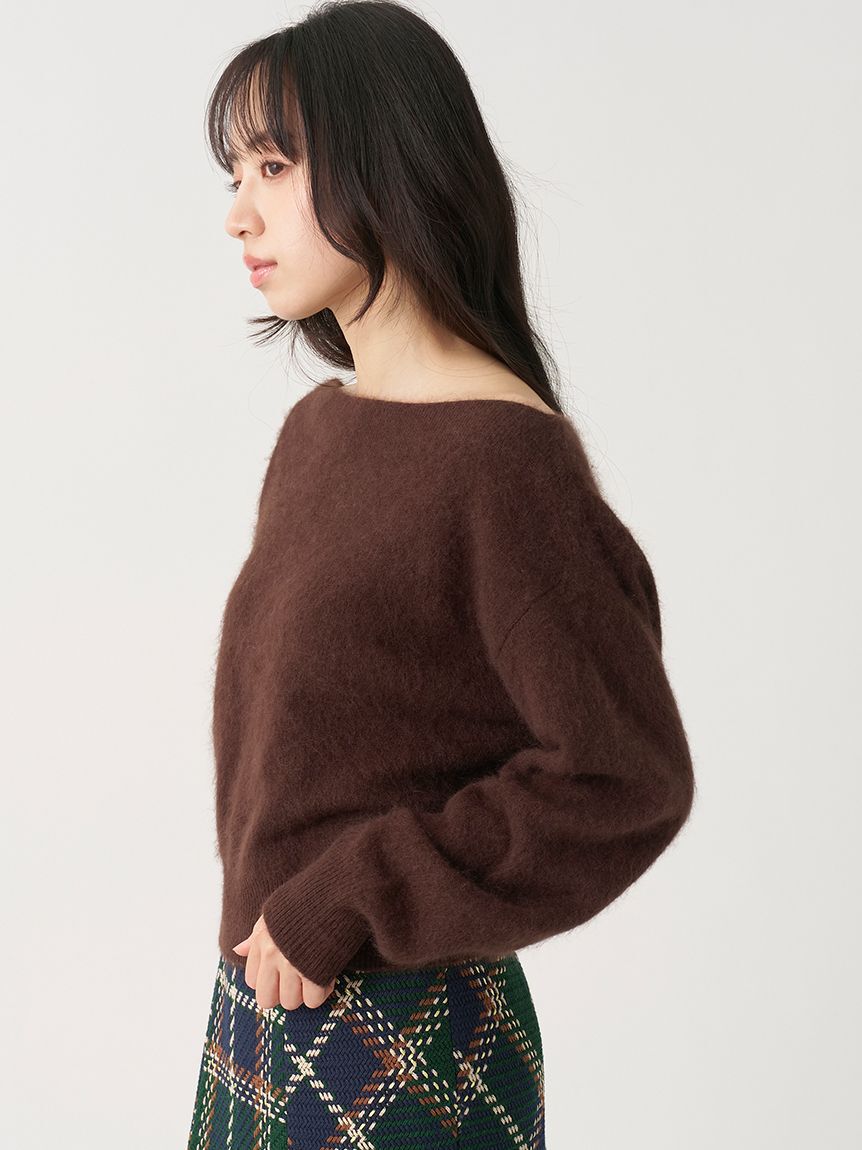 SNIDEL「【HIGH QUALITY】ウールミンクオフショルプルオーバー」|Tシャツ・カットソー|