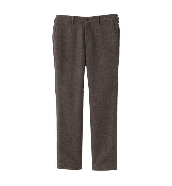 MACKINTOSH PHILOSOPHY「テーラードジャージーエラスティックパンツ ウール混起毛カラミ」|スラックス|ブラウン